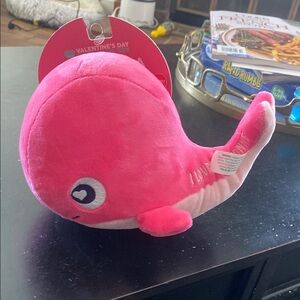 FuzzYard Pink Plush Whale Toy